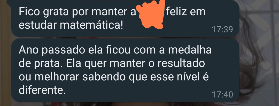 Mensagem de depoimento